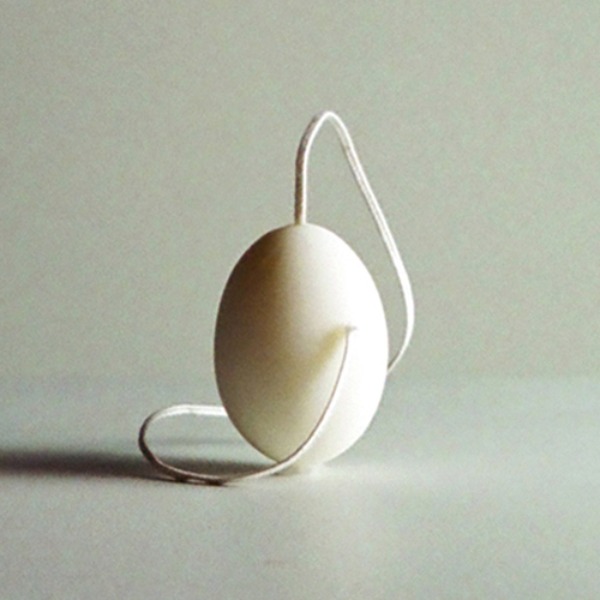 MUSEUM ARCHIVE GOOSE EGG CANDLE - WHITE