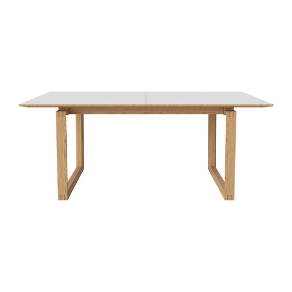 BOLIA Nord Dining Table 180 cm - White Laminate / Oiled Oak
