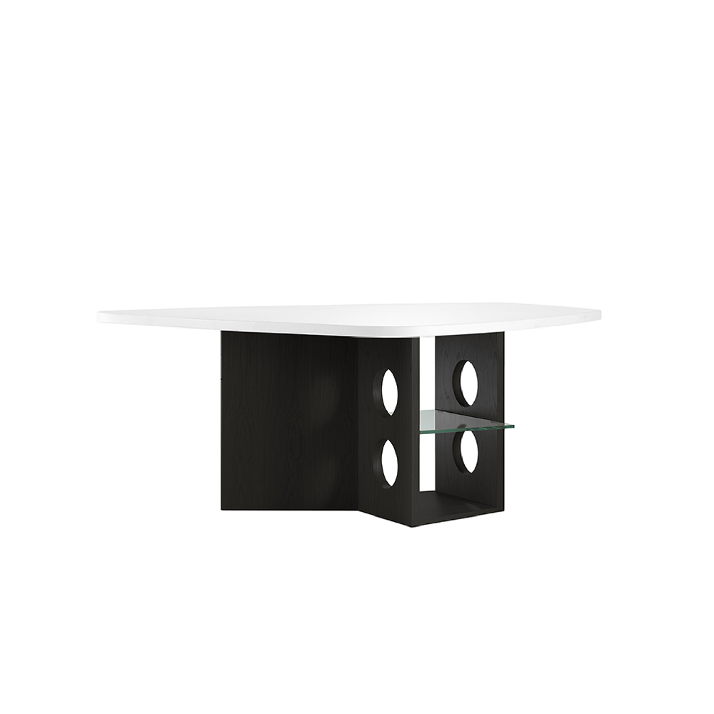 TECTA M21-1/M21 Dining, Conference or Executive Desk - White / Black
