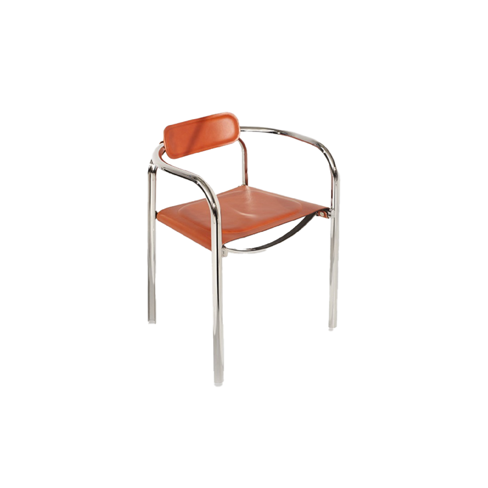 TECTA Split Chair - Cognac / Chrome