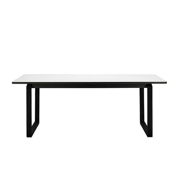 DT18 DINING TABLE - WHITE TOP / BLACK LEGS