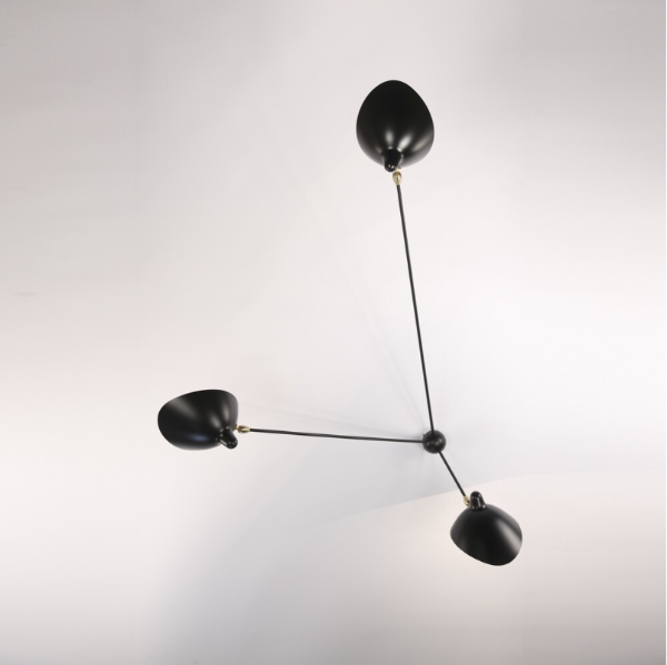 Serge Mouille Wall Lamp Spider 3 Fixed Arms