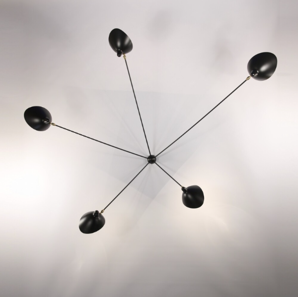 Serge Mouille Wall Lamp Spider 5 Fixed Arms