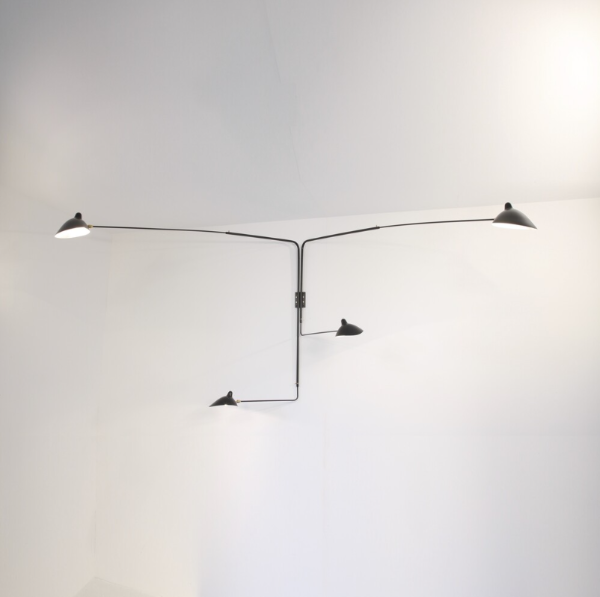 Serge Mouille Wall Lamp 4 Rotating Arms